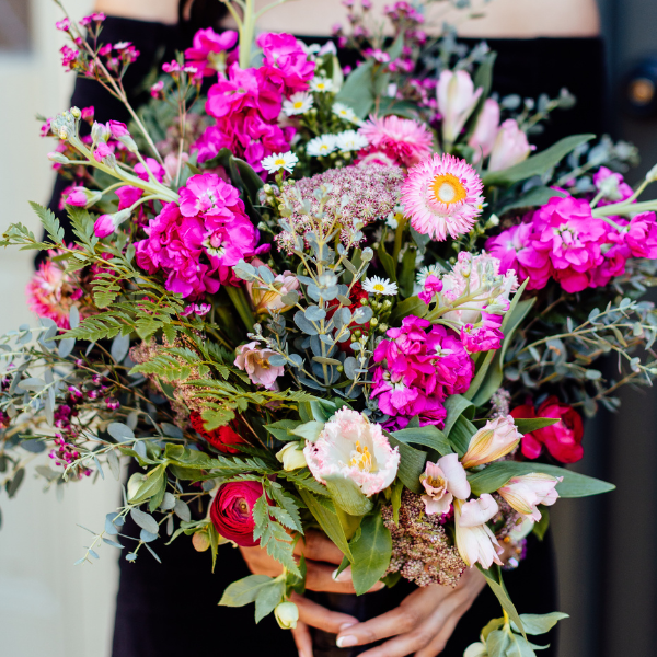 winterjewel_featured Winter Bouquet Hot Pink and Jewel Tones