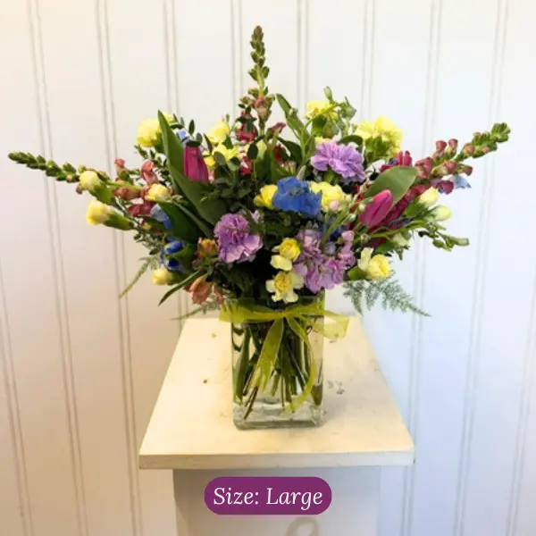 Bright & Colorful Sympathy Arrangement - Vase - Image 8