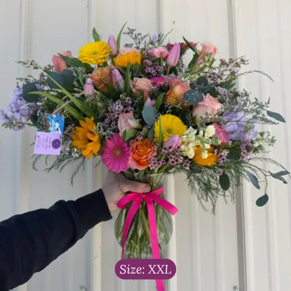 Bright & Colorful Sympathy Arrangement - Vase - Image 5