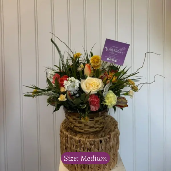 Bright & Colorful Sympathy Basket Arrangement - Image 9
