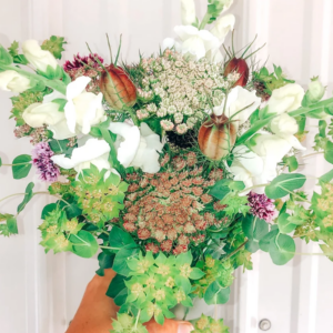 weekly flower subscription arrangement