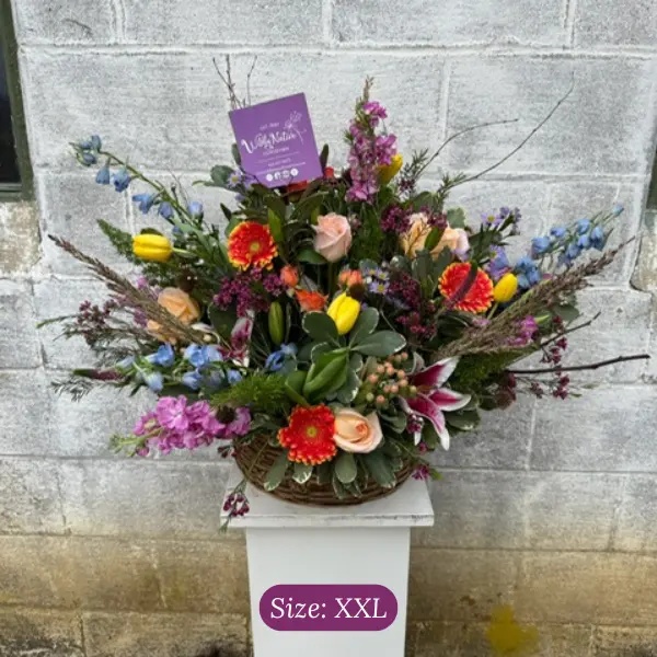 Bright & Colorful Sympathy Basket Arrangement - Image 7