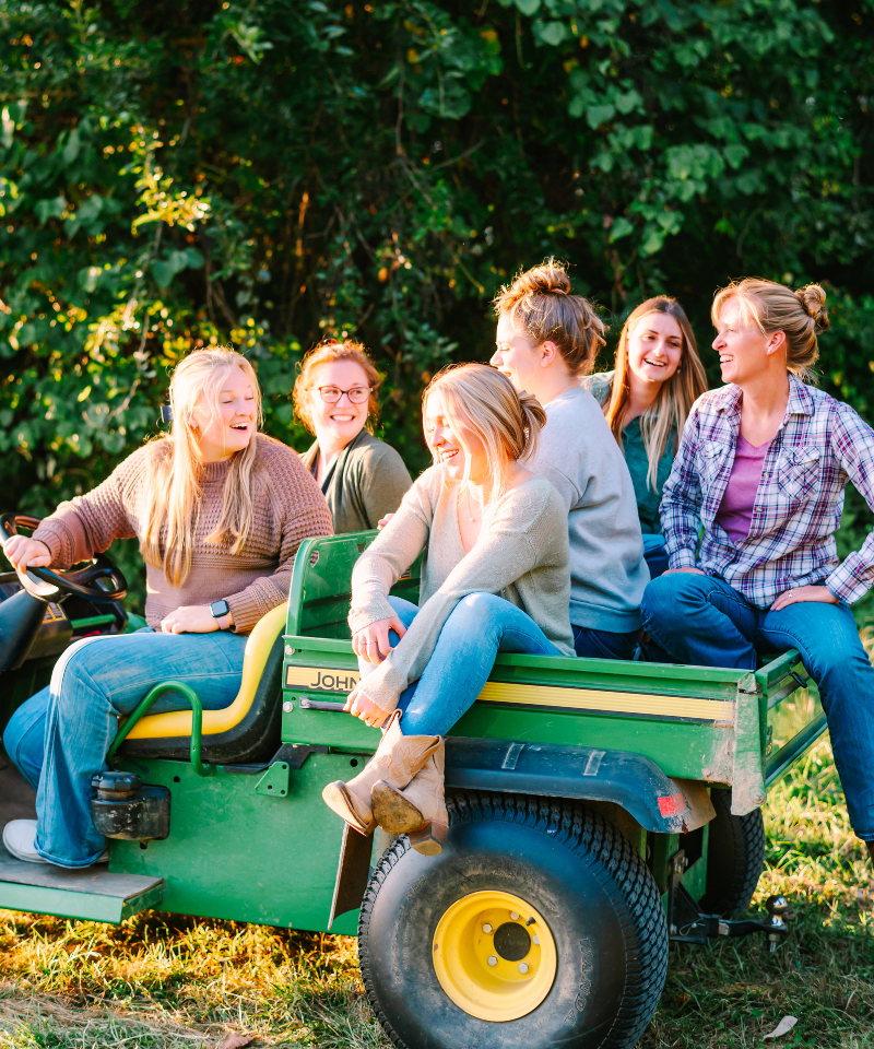 Hosts of the Flower Files Podcast together: Amber, Lizzy & Liza