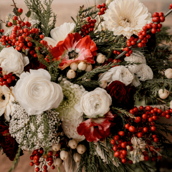 Winter Wedding Flower Arrangement