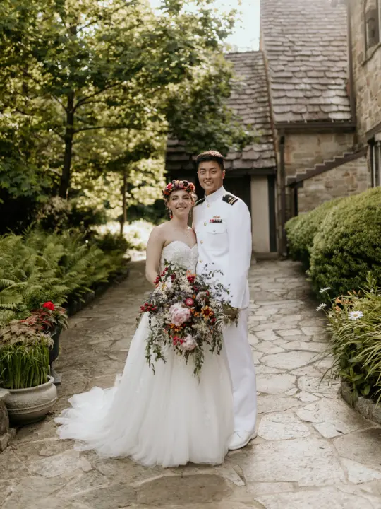 brideandgroomposingonhill Bride and Groom<br />