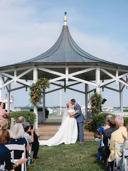 cbmmflorals Ceremony florals at Chesapeake Bay Maritime Museum by Wildly Native Flower Farm