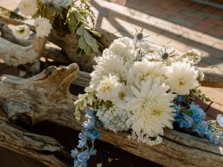 whiteandbluegroundflorals white and blue ground florals by wildly native flower farm