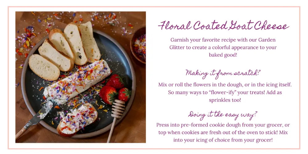 Recipe Card for Floral Coated Goat Cheese