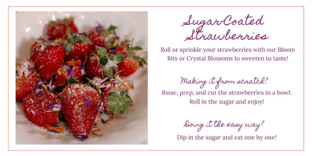 Sugar Coated Strawberries Recipe Card