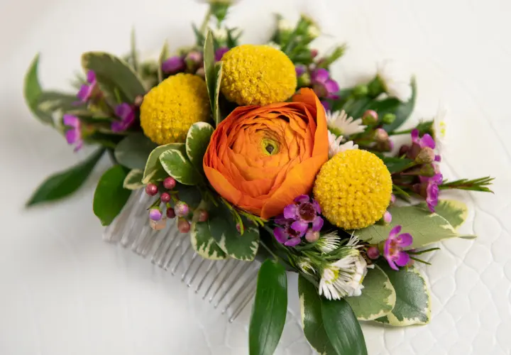 Wildly Native Floral Hair Comb
