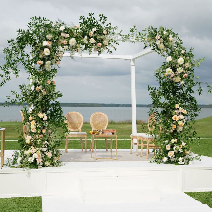 Mandap with greenery