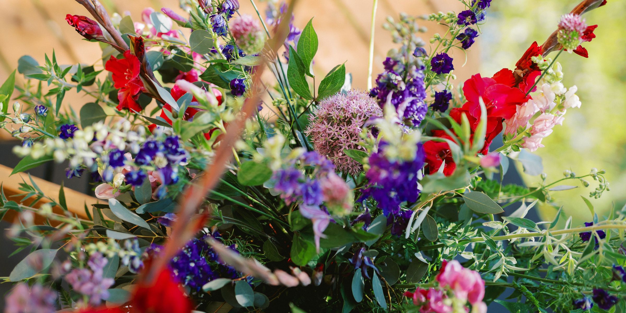 Jewel tone spring florals.