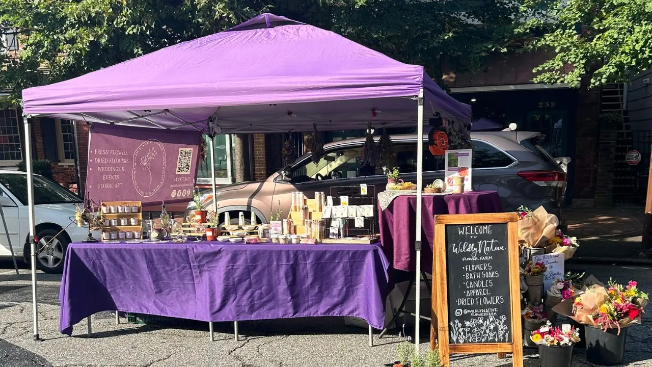 View of the Wildly Native Farmers Market Booth