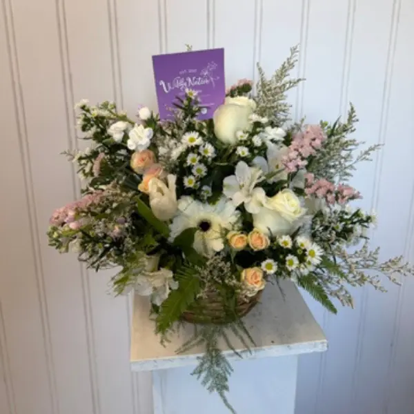 Soft Colors Sympathy Basket Arrangement