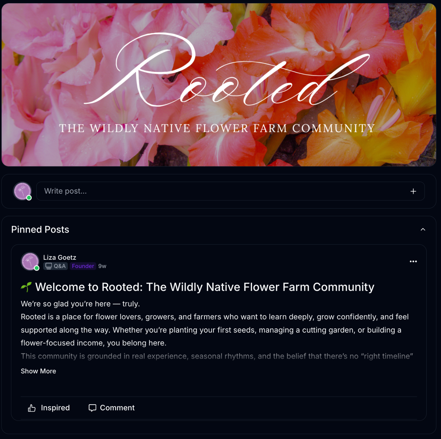 Rooted Community Screenshot