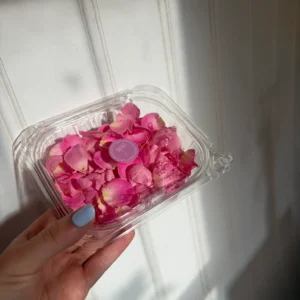 Rose petals, packaged