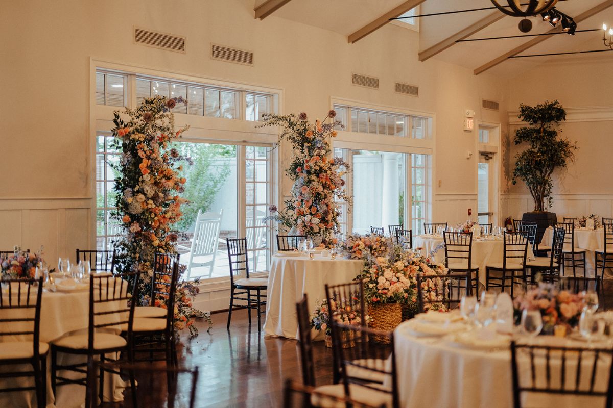 View of wedding reception at Chesapeake Bay Beach Club.