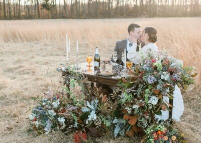 Winter Field Wedding Styled Shoot