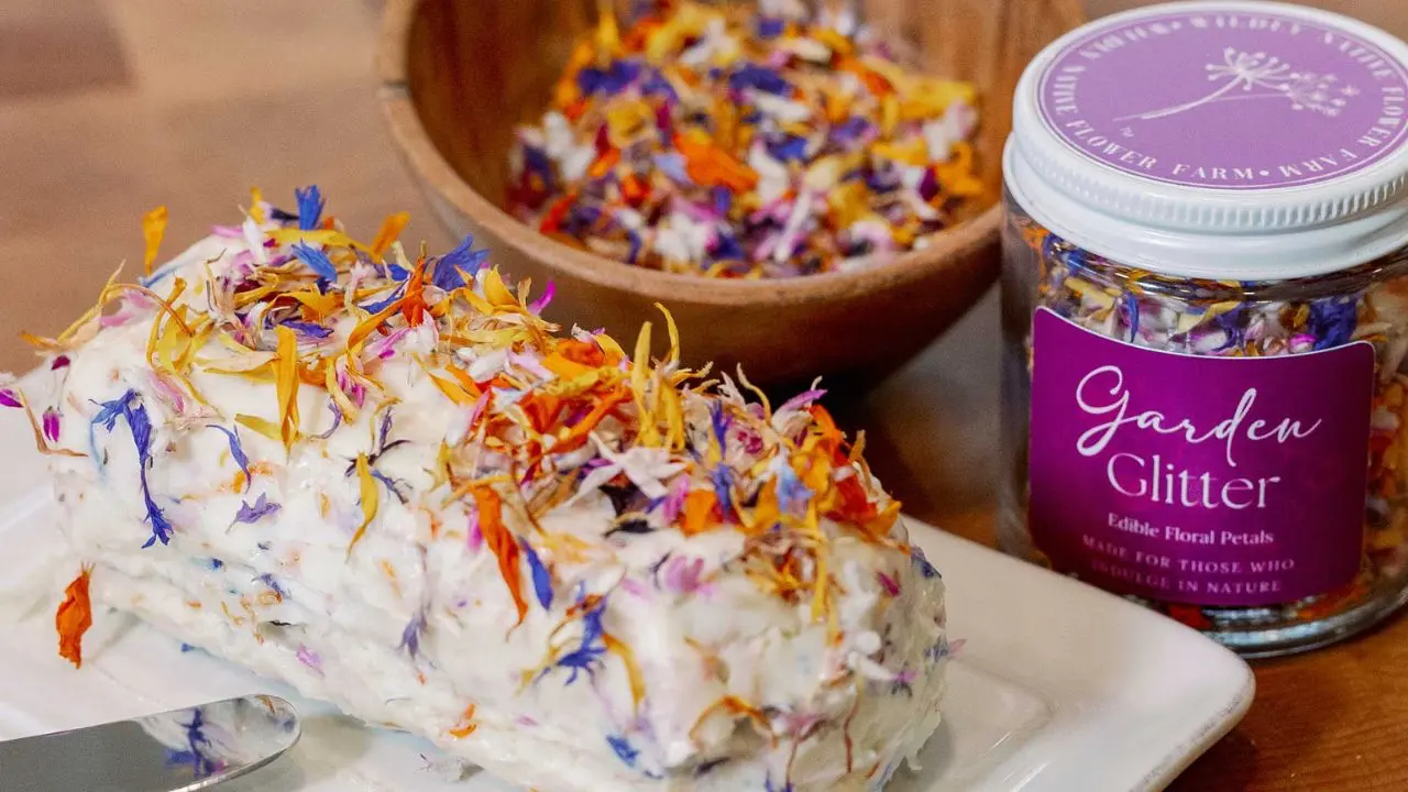 Up close image of floral sprinkles