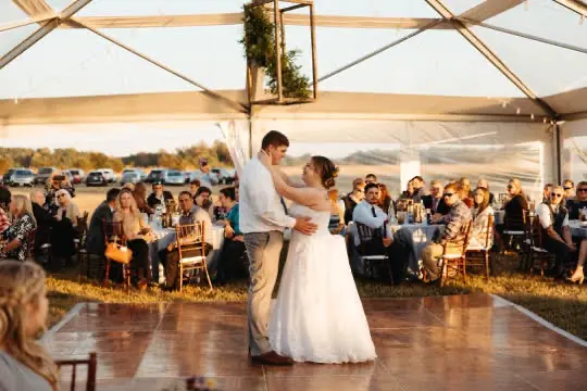 A cleartop tent wedding at Wildly Native Flower Farm in 2022