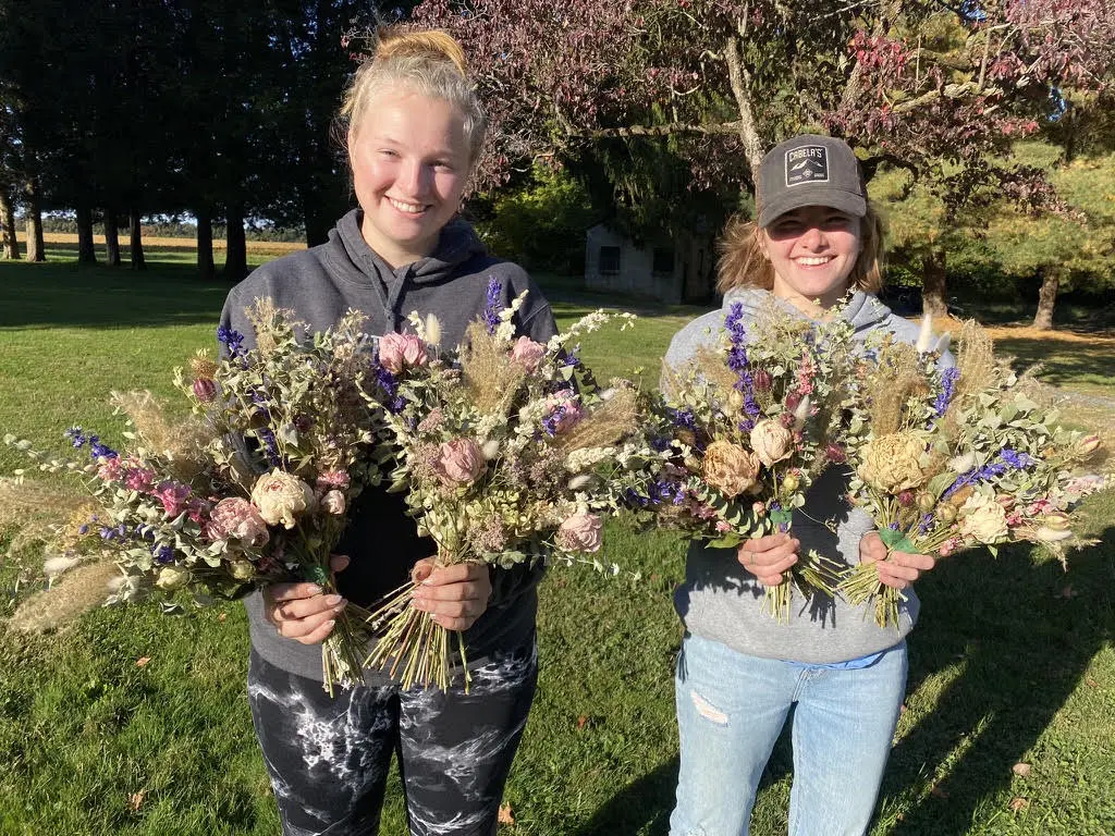 Working with dried flowers in 2022 at Wildly Native Flower Farm