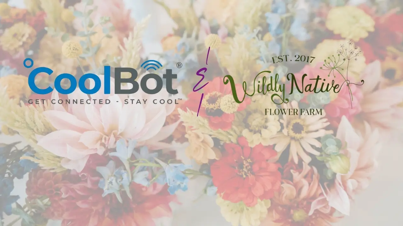 A faded floral background with the logo CoolBot and Wildly Native superimposed on top of it