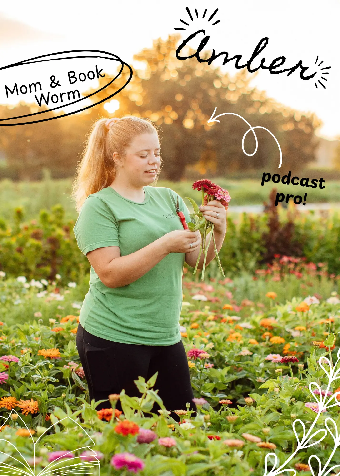 Portrait of Amber, employee at Wildly Native Flower Farm